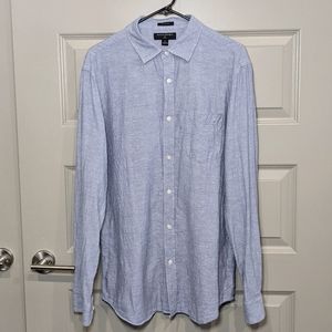 Banana Republic Slim Fit Linen Long Sleeve Button-down Shirt
